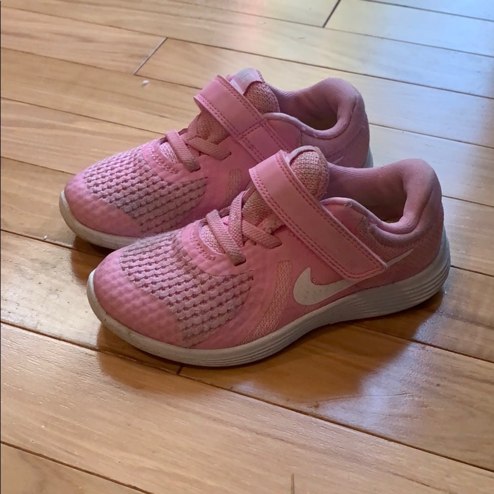 Nike tennis shoes .